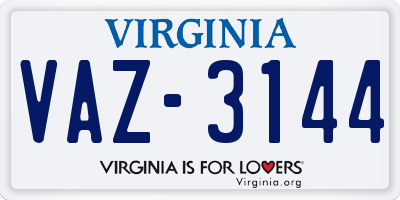 VA license plate VAZ3144