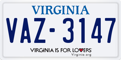 VA license plate VAZ3147