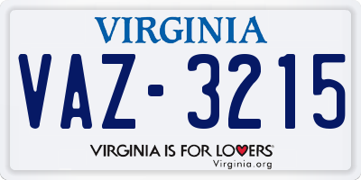 VA license plate VAZ3215