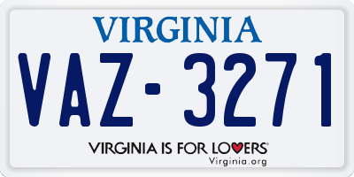VA license plate VAZ3271