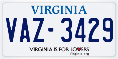 VA license plate VAZ3429