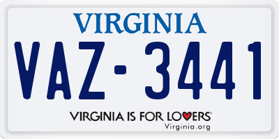 VA license plate VAZ3441