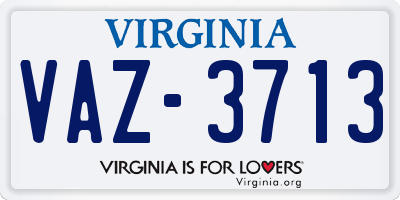VA license plate VAZ3713