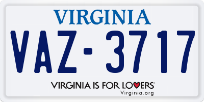 VA license plate VAZ3717