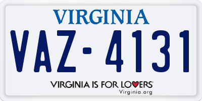 VA license plate VAZ4131