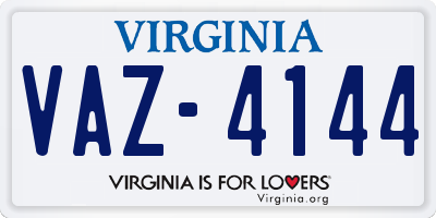 VA license plate VAZ4144