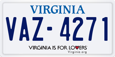 VA license plate VAZ4271