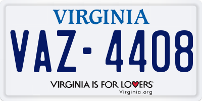 VA license plate VAZ4408