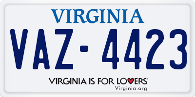 VA license plate VAZ4423