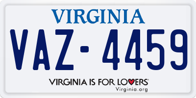 VA license plate VAZ4459