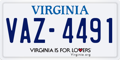 VA license plate VAZ4491
