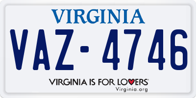 VA license plate VAZ4746