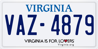 VA license plate VAZ4879