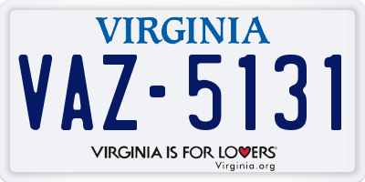 VA license plate VAZ5131