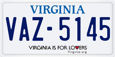 VA license plate VAZ5145