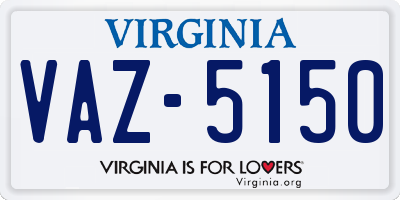 VA license plate VAZ5150