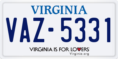 VA license plate VAZ5331