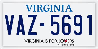 VA license plate VAZ5691
