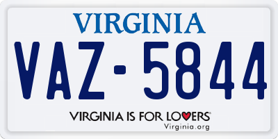 VA license plate VAZ5844