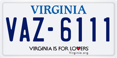 VA license plate VAZ6111