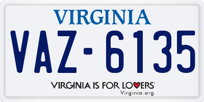 VA license plate VAZ6135