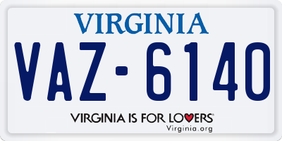 VA license plate VAZ6140