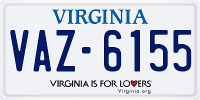 VA license plate VAZ6155