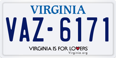 VA license plate VAZ6171