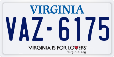 VA license plate VAZ6175