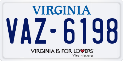 VA license plate VAZ6198