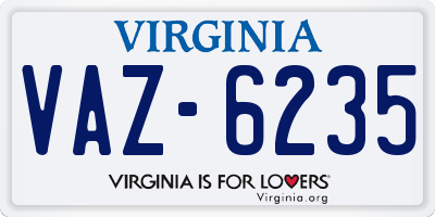 VA license plate VAZ6235