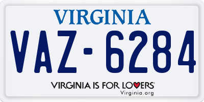 VA license plate VAZ6284