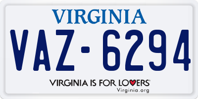 VA license plate VAZ6294