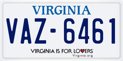 VA license plate VAZ6461