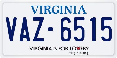 VA license plate VAZ6515
