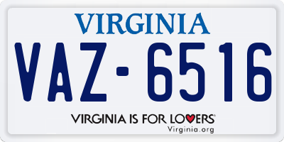 VA license plate VAZ6516