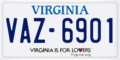 VA license plate VAZ6901