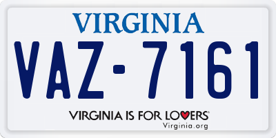 VA license plate VAZ7161