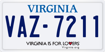 VA license plate VAZ7211