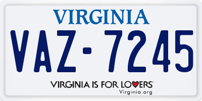 VA license plate VAZ7245