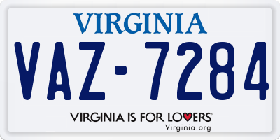 VA license plate VAZ7284