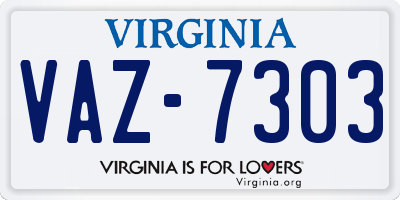 VA license plate VAZ7303