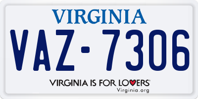 VA license plate VAZ7306