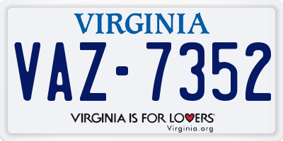 VA license plate VAZ7352