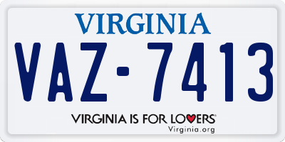 VA license plate VAZ7413