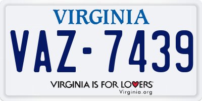 VA license plate VAZ7439