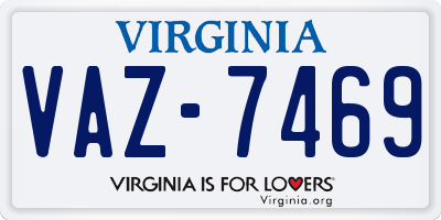 VA license plate VAZ7469