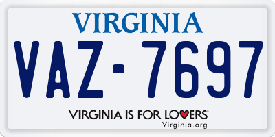 VA license plate VAZ7697
