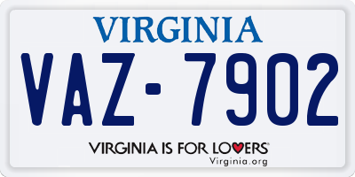VA license plate VAZ7902