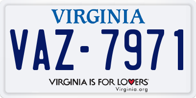 VA license plate VAZ7971